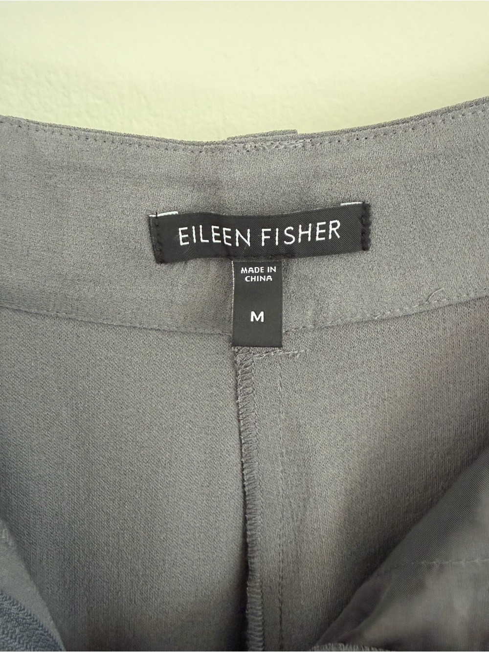 Eileen Fisher Wide-Leg Silk Dress Pants in Charcoal - Picture 2 of 8
